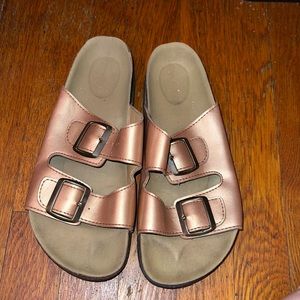Rose gold sandals